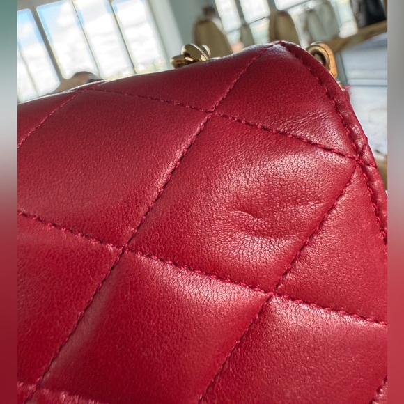 LOT 1800 24K gold plated CHANEL vintage XL CC rectangular flap 1989-1991 - Picture 16 of 17